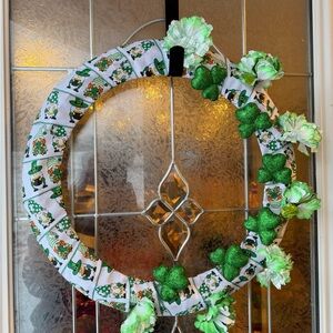 Festive St. Patrick's Day Wreath with Green Accents